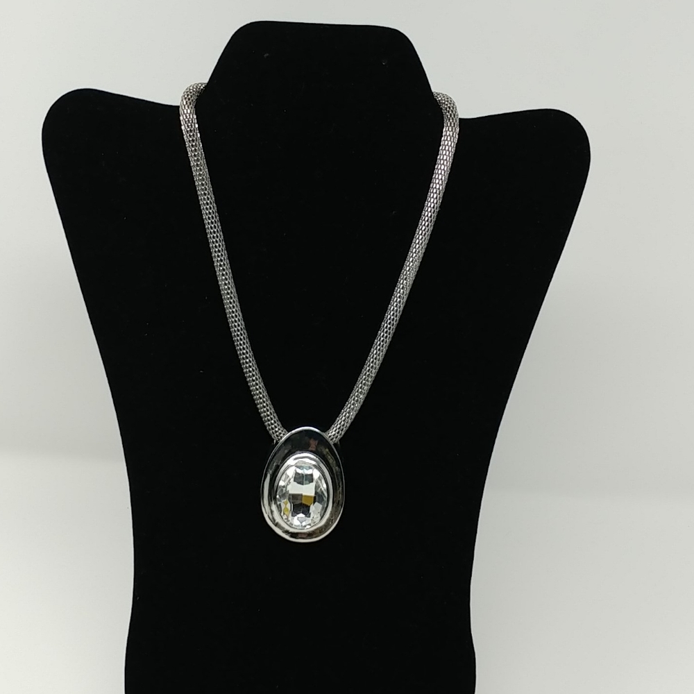 LAST ONE Clear Stone Rope Necklace